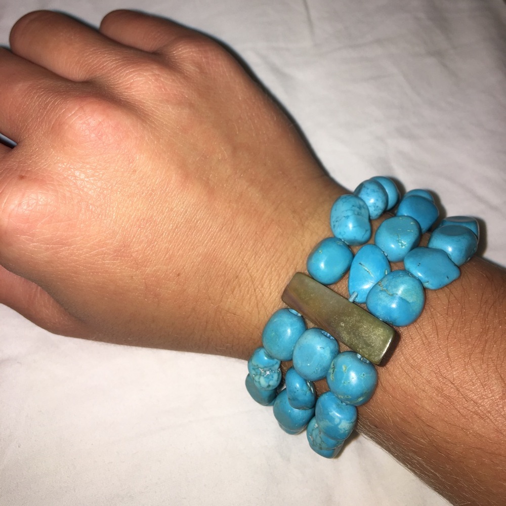 Turquoise Stone stretchy bracelet