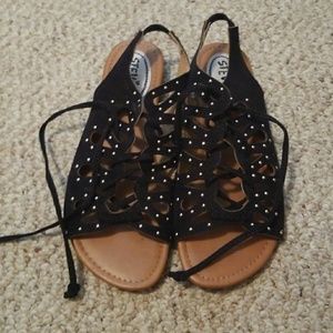 Girls Size 2 lace up sandals