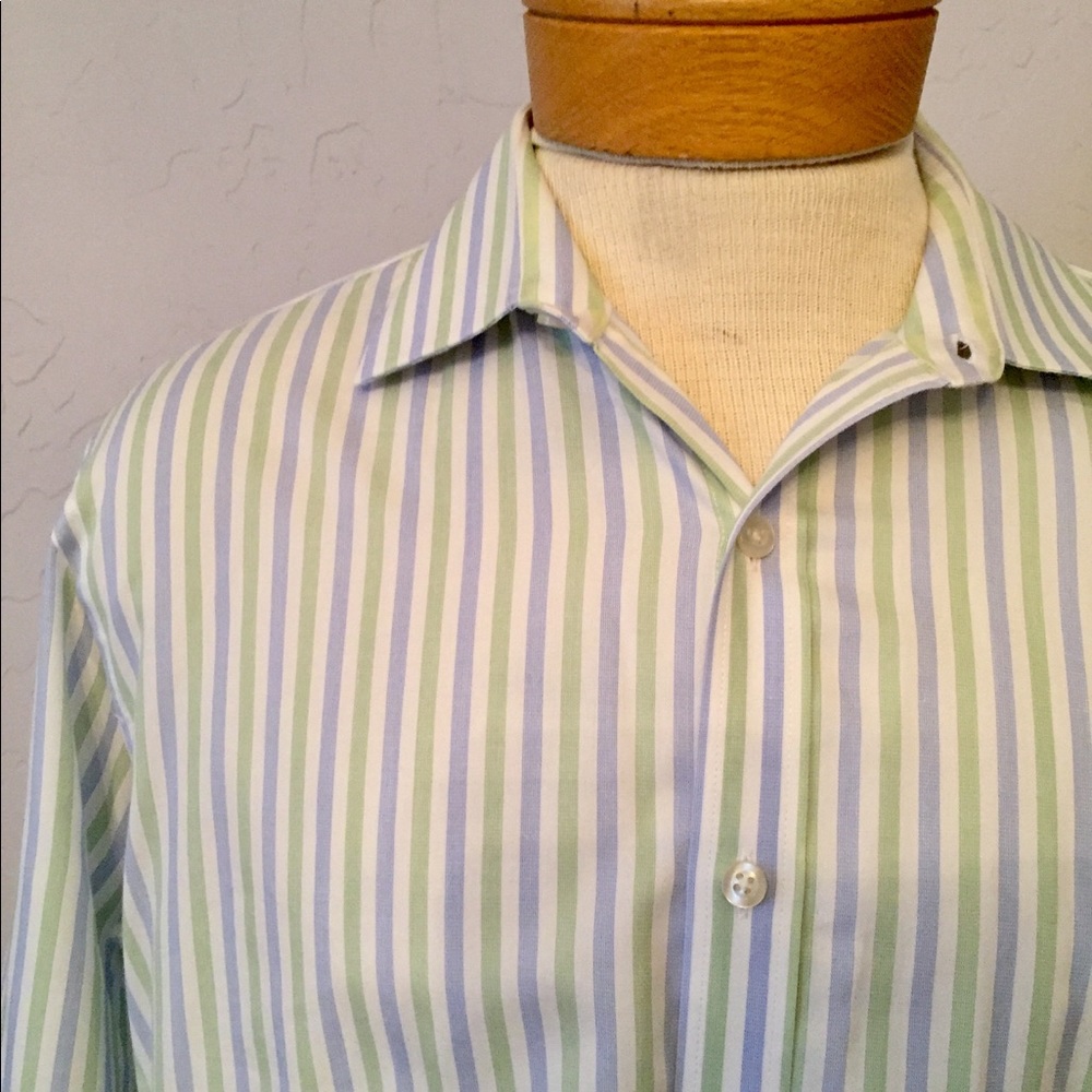 Michael Kors button down, XL, green, blue, white - Picture 8 of 8