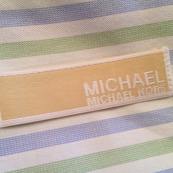Michael Kors button down, XL, green, blue, white - Picture 5 of 8