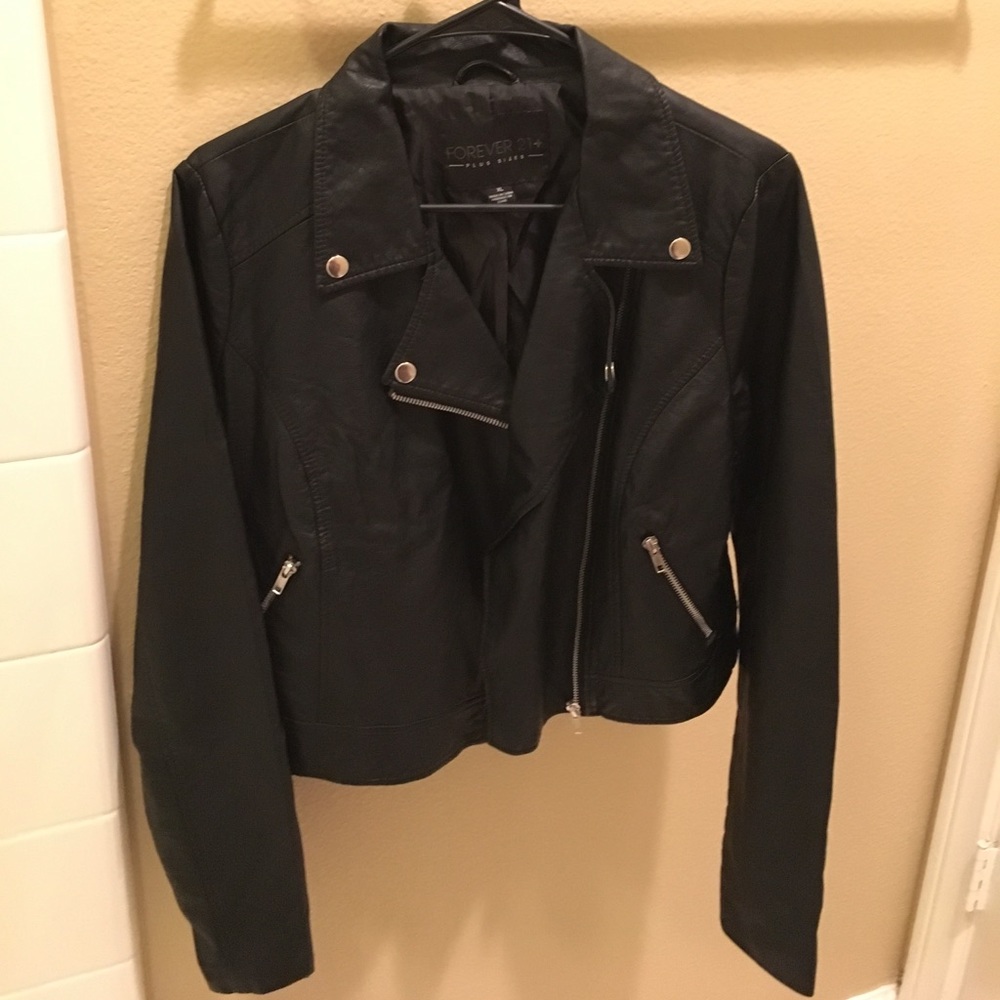 Faux Leather Moto Jacket