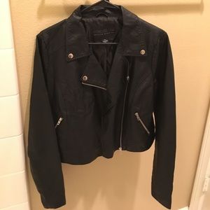 Faux Leather Moto Jacket