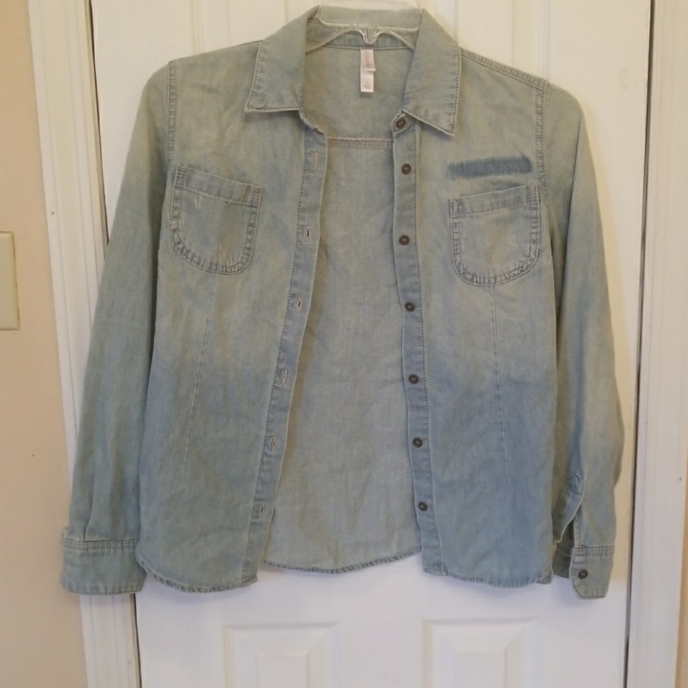 Denim button up