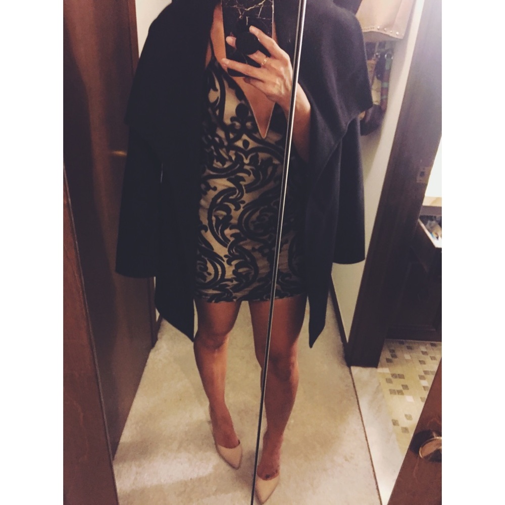 Black and Beige Dress