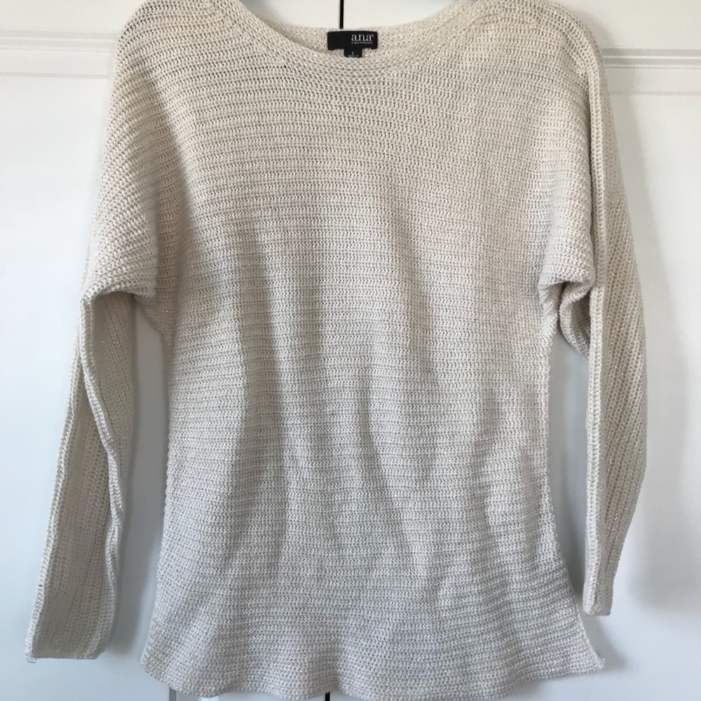 Cream sweater with gold flecks
