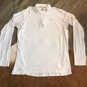 White nike dri-fit pullover XL