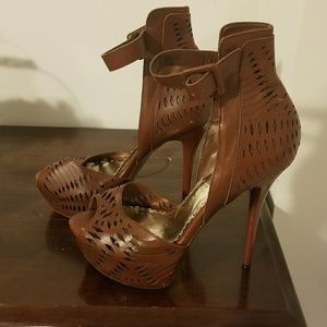 bebe platform sandals with ankle strap