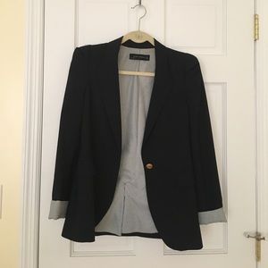 Zara dark navy casual suits top