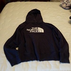 Large North face Navy sweatshirt