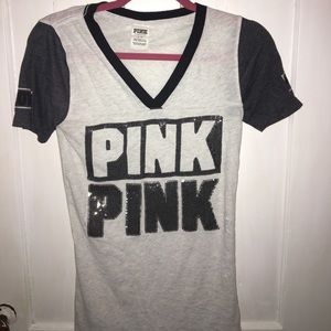 Victoria's Secret PINk sequin t-shirt