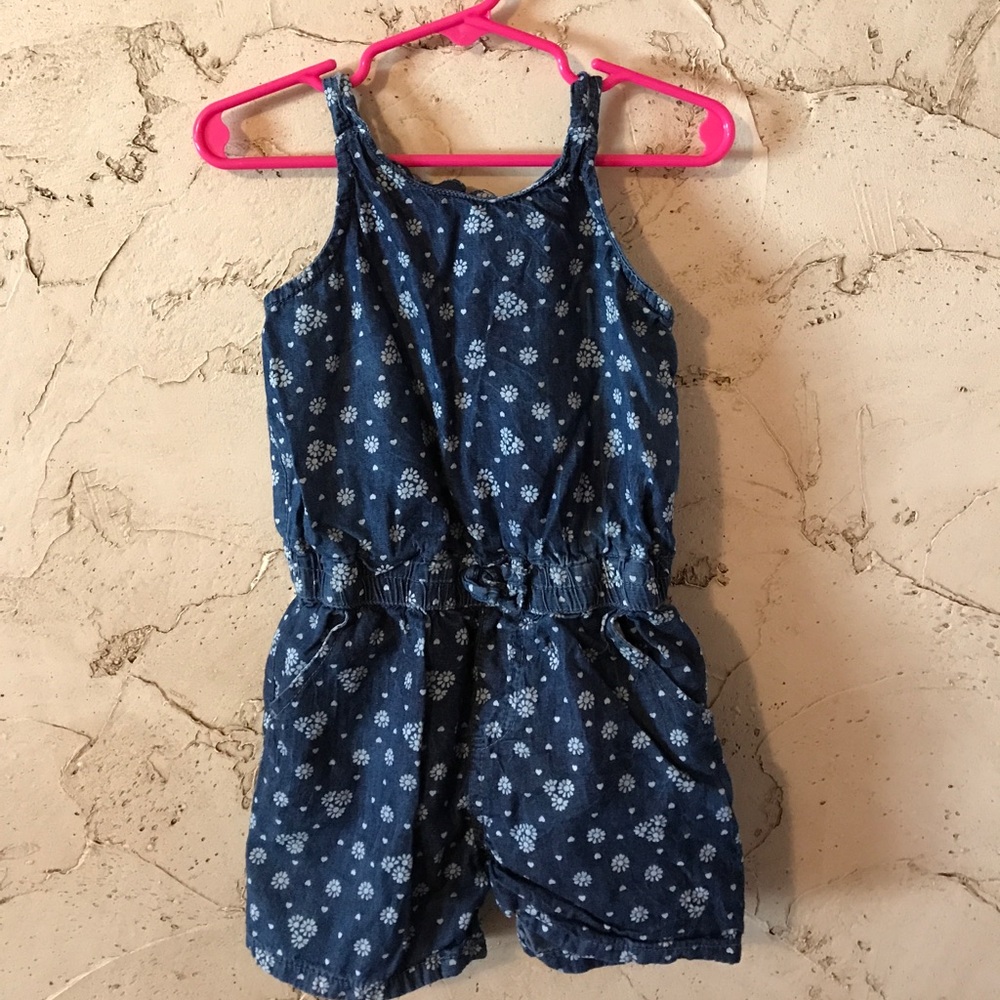 Girls Chambray Romper