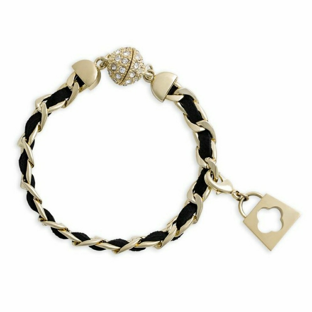 Black and Gold Link Bracelet