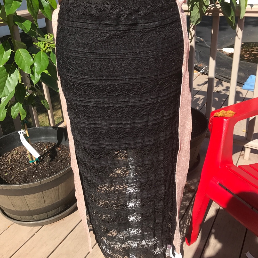 Black skirt with lace see-though overlay size XS