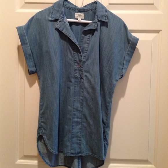 J. Crew Tops - J.Crew sleeveless chambray popover