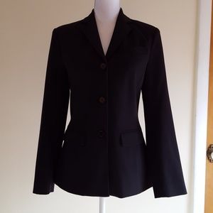 Limited black three-button suit jacket