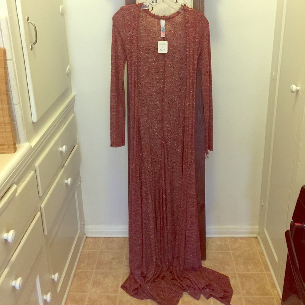 FP Beach Long Red Open Face Sweater / S/P