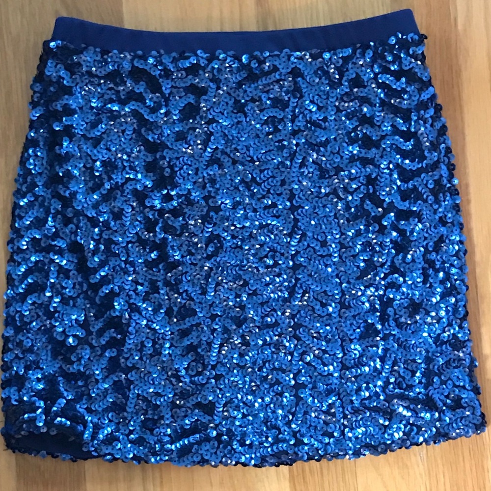 Blue Sequin Skirt