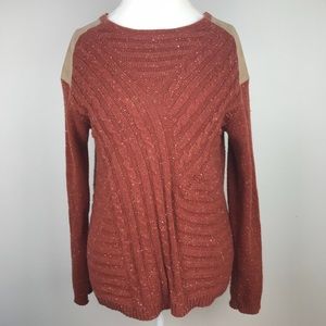 HINGE knitted sweater burnt orange Medium
