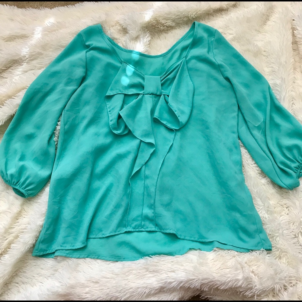 Tiffany Blue Bow Top