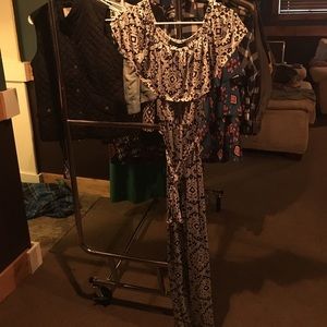 Off the shoulder, pant romper