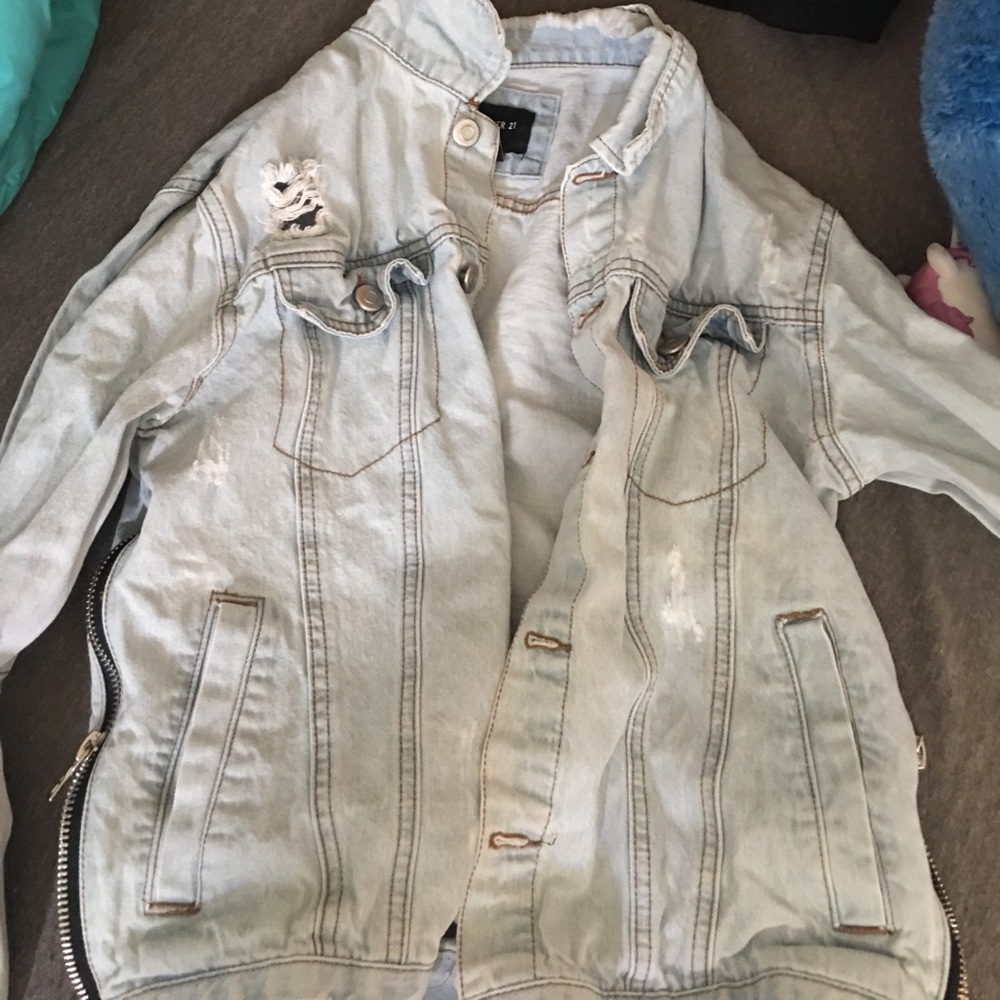 Denim jacket.