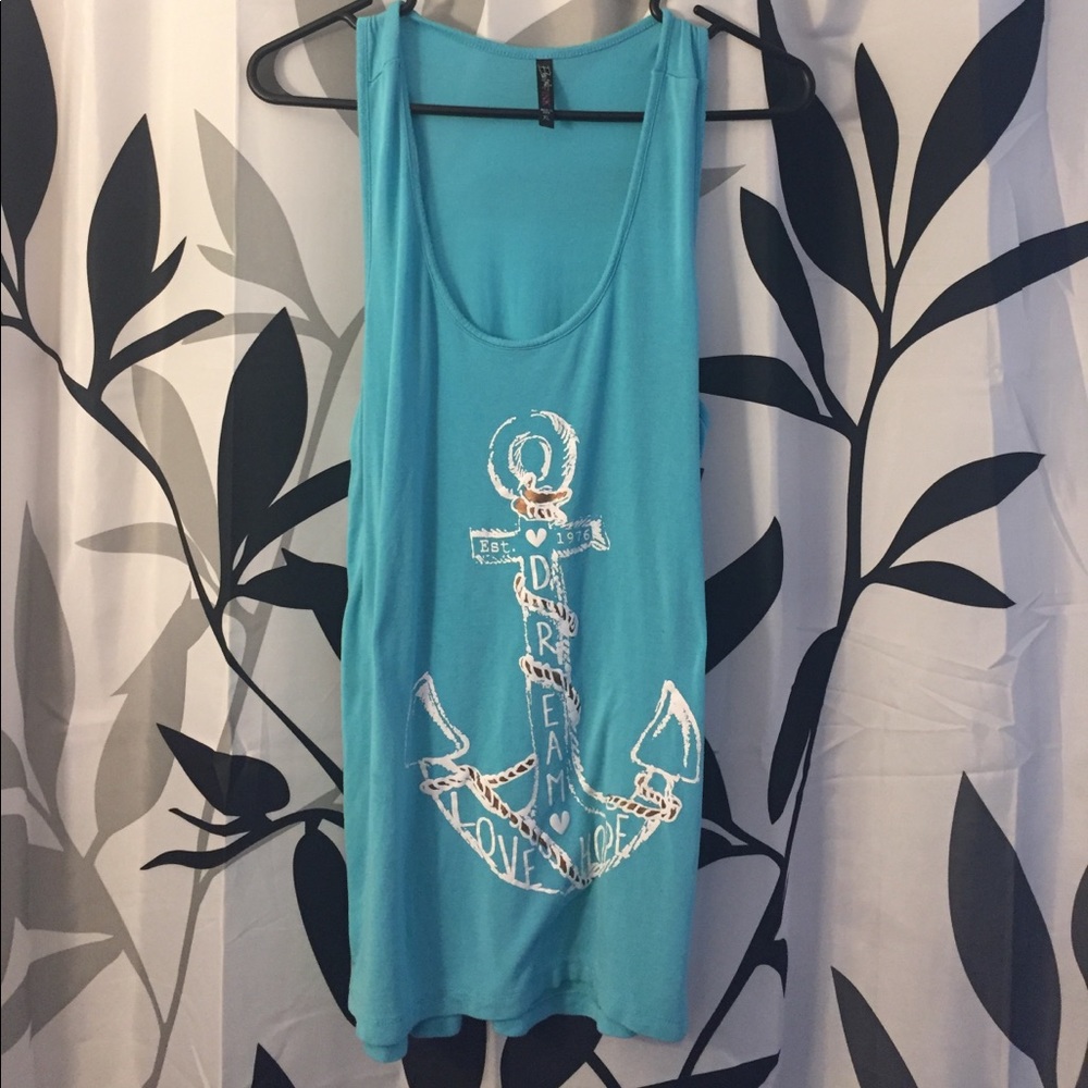 Flowy Anchor Tank Top - XL - Hope/Love/Dream