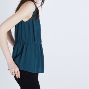 Madewell ruffle tank top, Size L