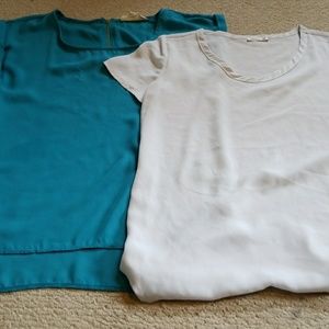 2 plain blouses. Size small