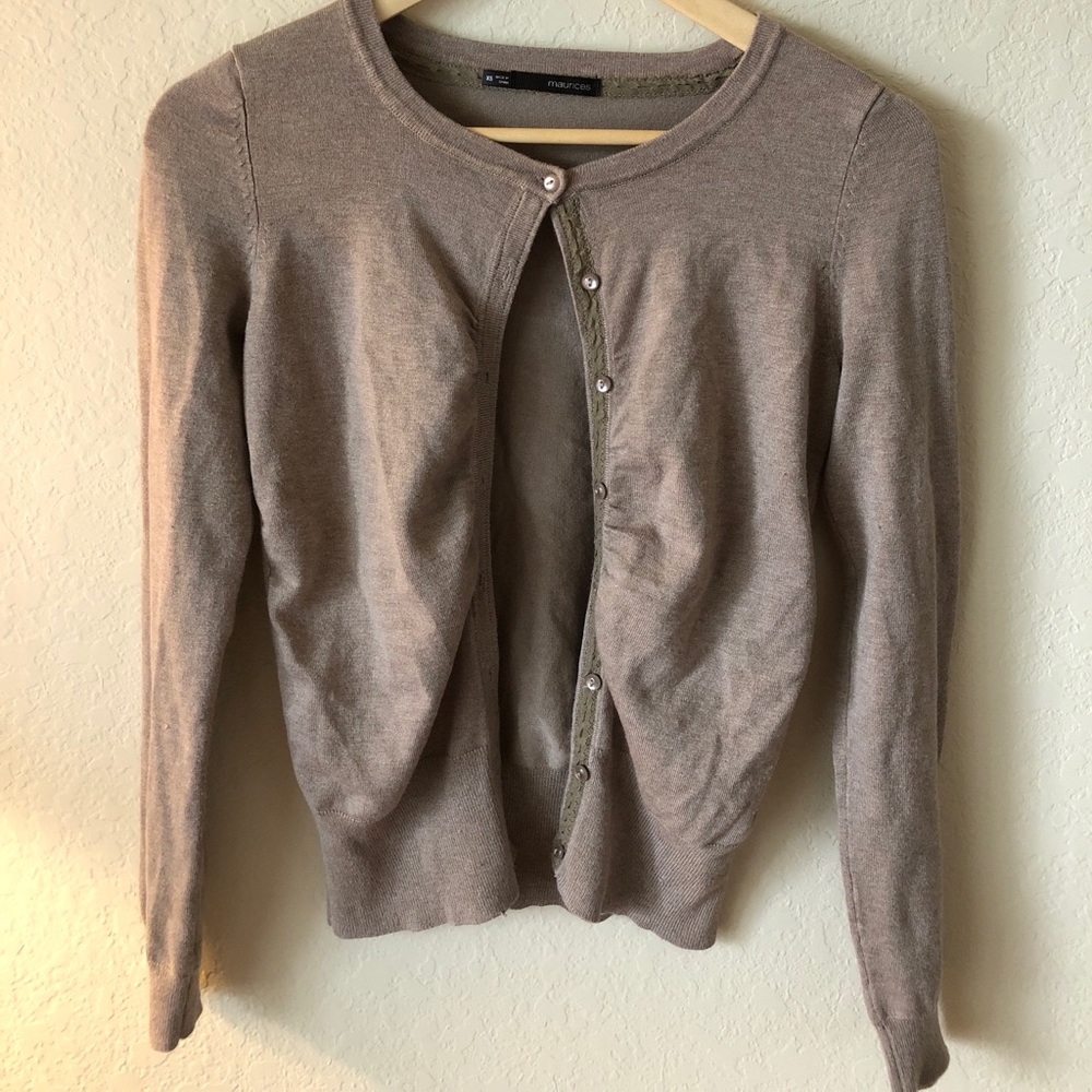 Tan cardigan