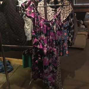 Purple ruffled dress