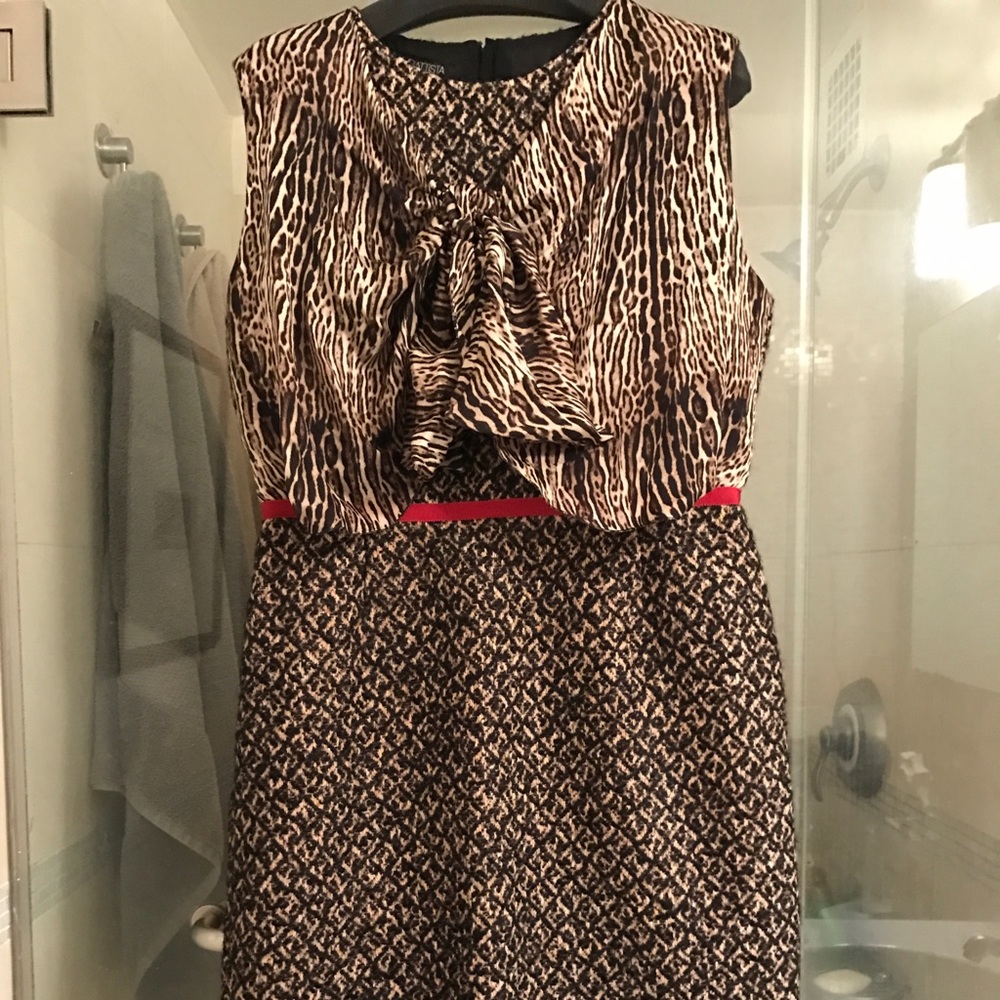 Giambattista Valli sleeveless animal print dress