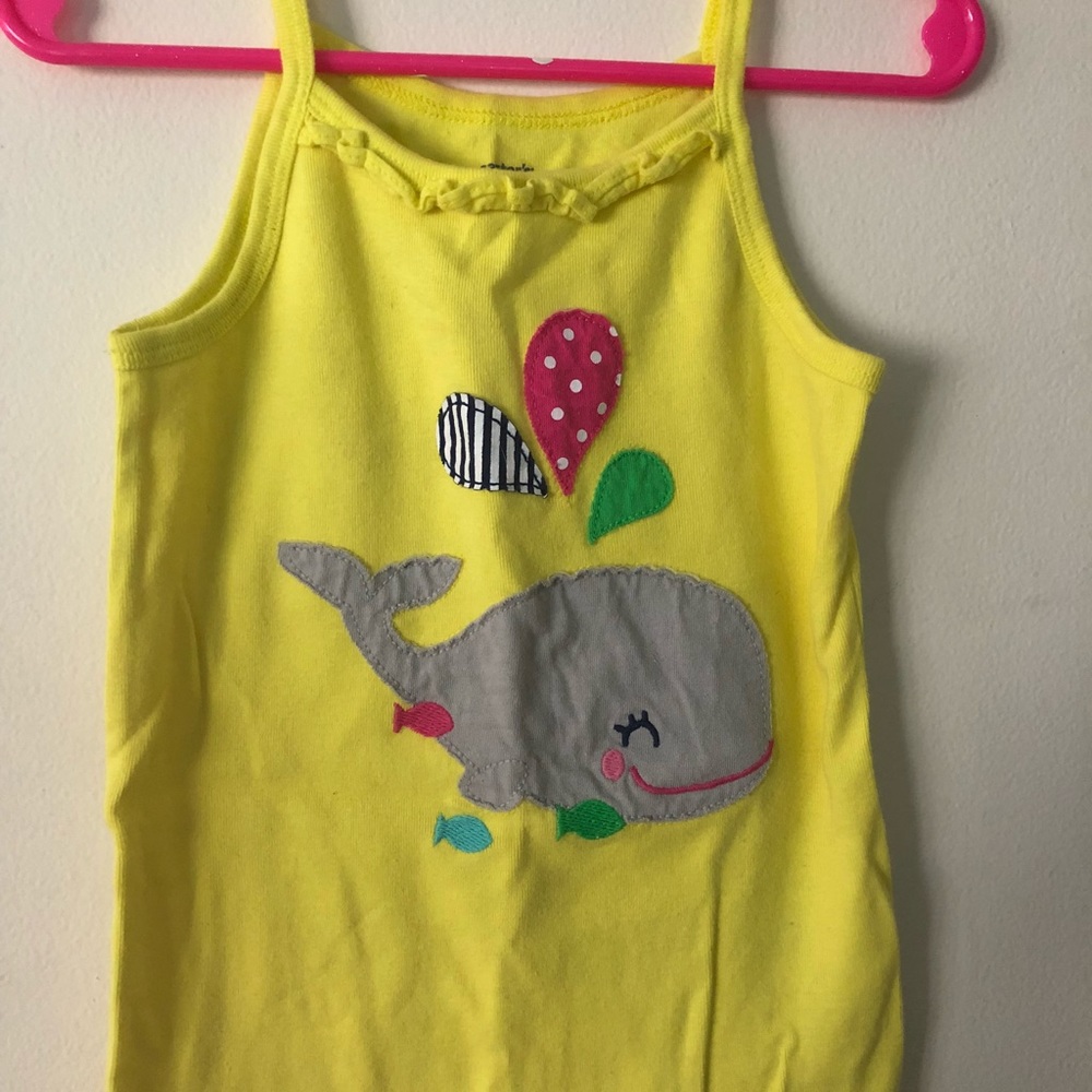 Bright yellow spaghetti strap tank