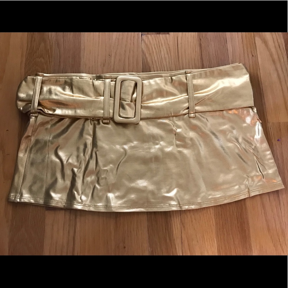 Gold Mini Skirt