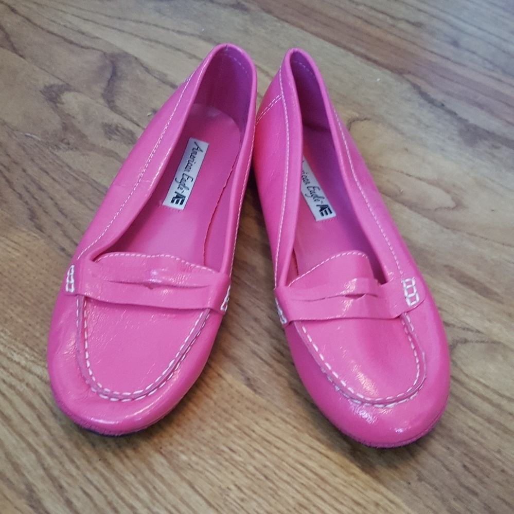 Pink loafers