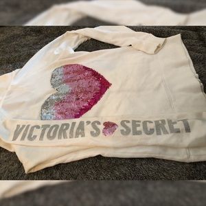 Victoria’s Secret Angel Zip Up Sequin Sweatshirt
