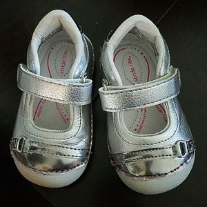 Silver Stride Rite Mary Jane Walking Shoes
