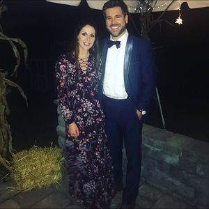 Long sleeve Poly Chiffon Floral dress