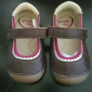 Brown Stride Rite Mary Jane Walking Shoes
