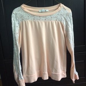 Forever 21 pink flower sweater