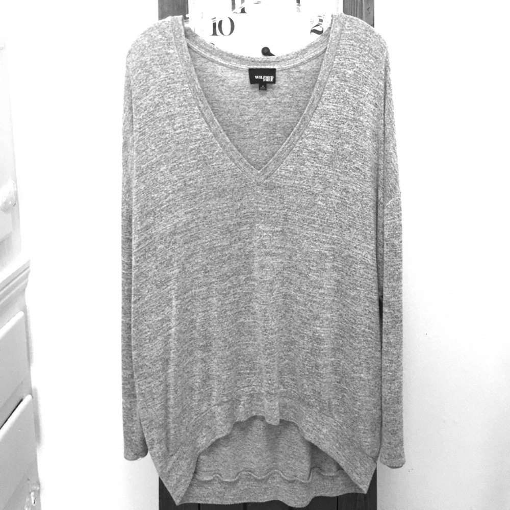 Wilfred Free Grey V Neck Sweater / M