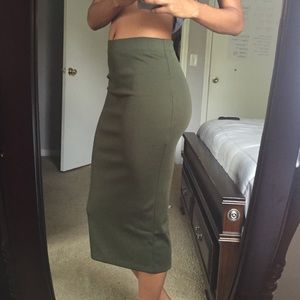 Forest Green Bodycon Skirt