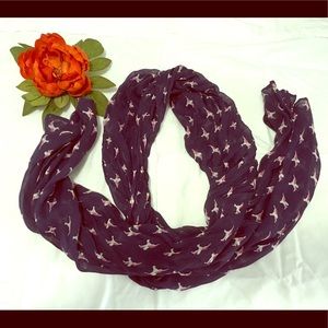 🍍H&M navy and pink bird scarf
