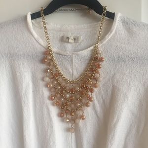 Beaded Bib Necklace! Great for V-Neck Dresses!