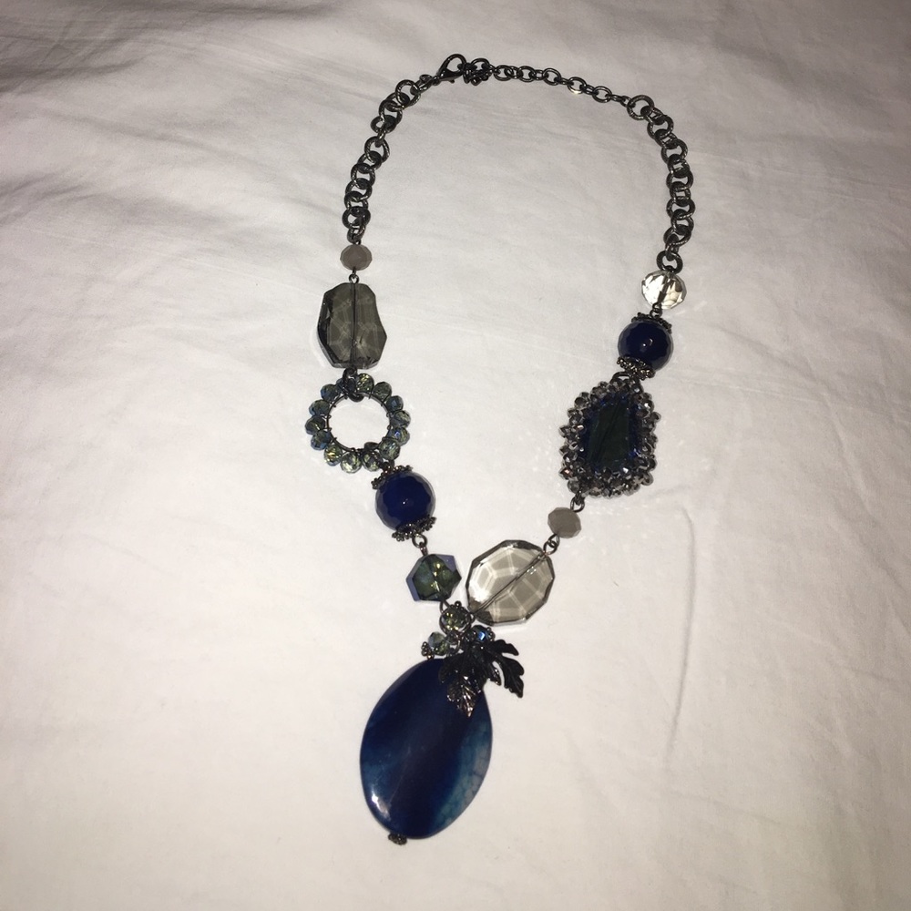 Blue and silver necklace