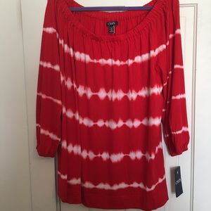 Red & white shirt