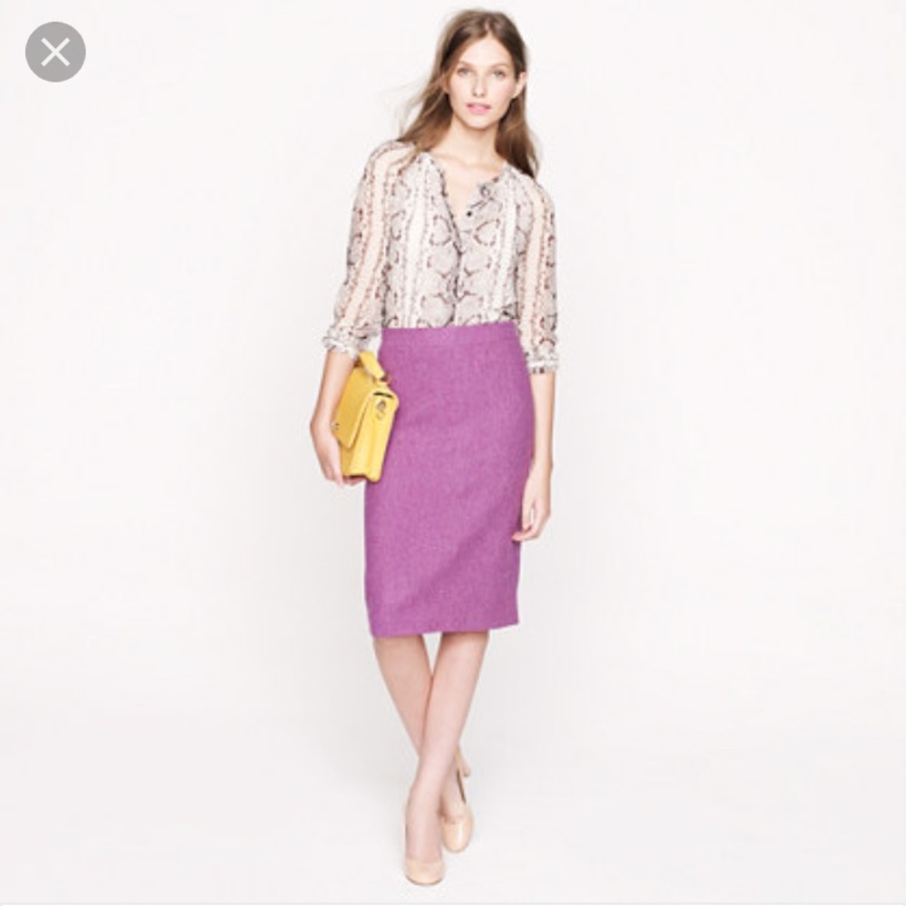 J. Crew No. 2 Pencil Skirt in Lilac