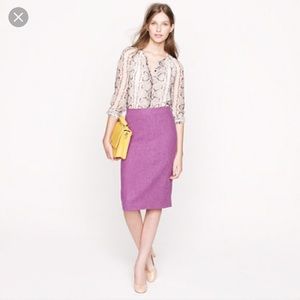 J. Crew No. 2 Pencil Skirt in Lilac