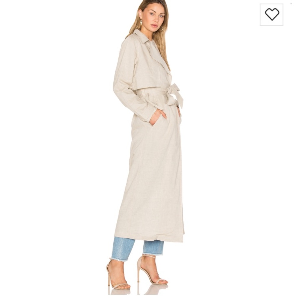Capulet bella unstructured trench coat in flax