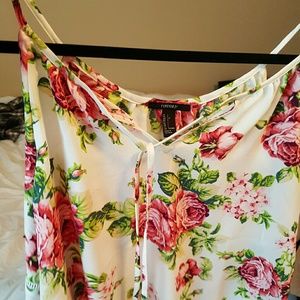 Floral cold shoulder shirt