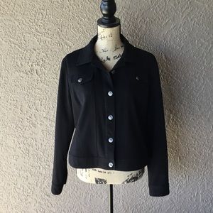 Jacket Button Down Sz 14 BlK